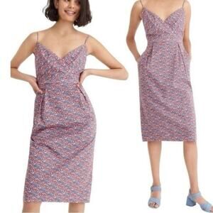 J.Crew Liberty of London Art Fabrics Womens Sheath Dress Ditzy Floral Size 2